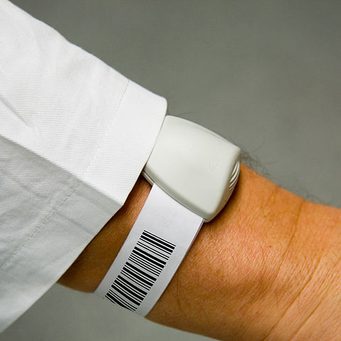 480px USID P Tag On Wrist With Barcode