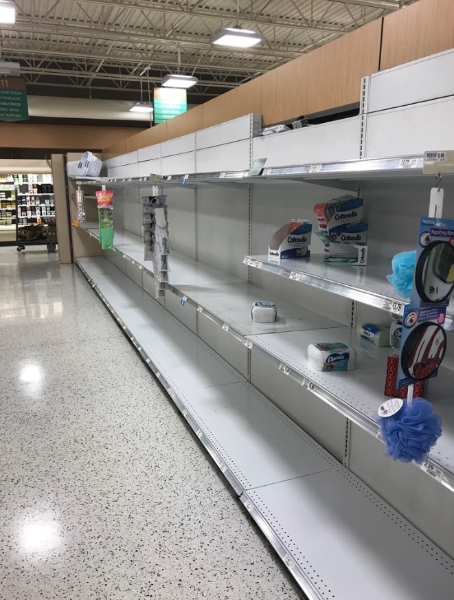 hurricane empty shelves