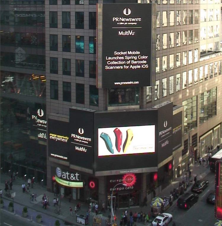 Spring Color Collection of Barcode Scanners was announced at Times Square NYC