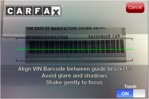 carfax barcode scan