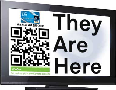 QR codes in television commercials
